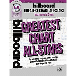 Alfred Billboard Greatest Chart All-Stars Instrumental Solos Alto Saxophone Book, Level 2-3