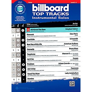 Alfred Billboard Top Tracks Instrumental Solos for Strings - Violin Book & CD Play-Along