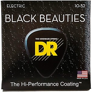 DR Strings Black Beauties Coated Electric Strings Medium-Heavy (10-52)