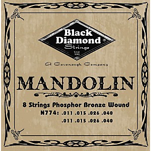 Black Diamond Black Coated Phosphor Bronze Mandolin Strings