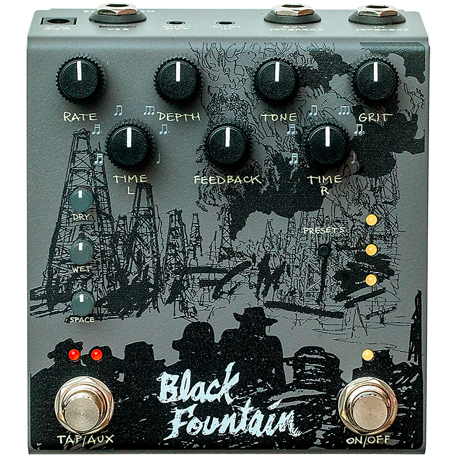 Old Blood Noise Endeavors Black Fountain Stereo Delay Effects