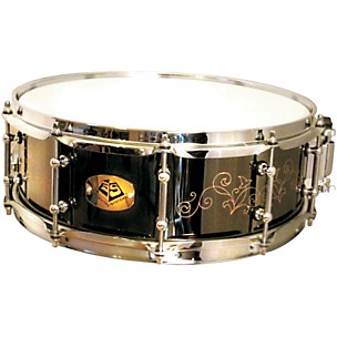 Eccentric Systems Design Black Leaf Brass Snare Drum