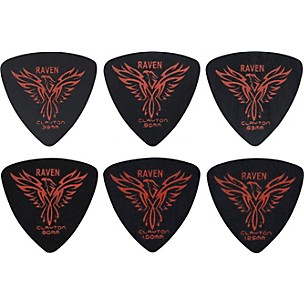 Clayton Black Raven Rounded Triangle Guitar Picks