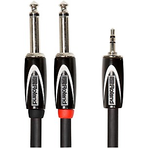 Roland Black Series 3.5mm TRS-Dual 1/4" Y Interconnect Cable