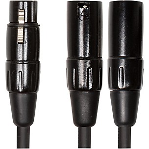 Roland Black Series 6" XLR (Female) - Dual XLR (Male) Y Interconnect Cable