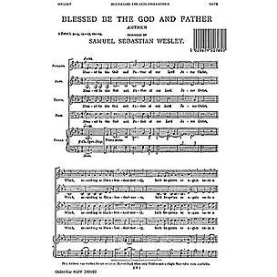 Novello Blessed Be the God and Father SATB, Organ Composed by Samuel Sebastian Wesley