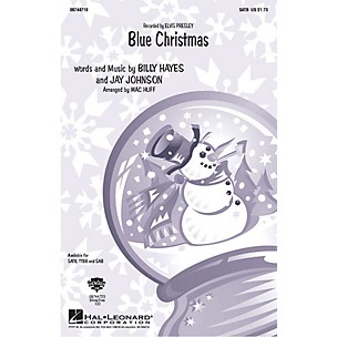 Hal Leonard Blue Christmas SAB by Elvis Presley Arranged by Mac Huff