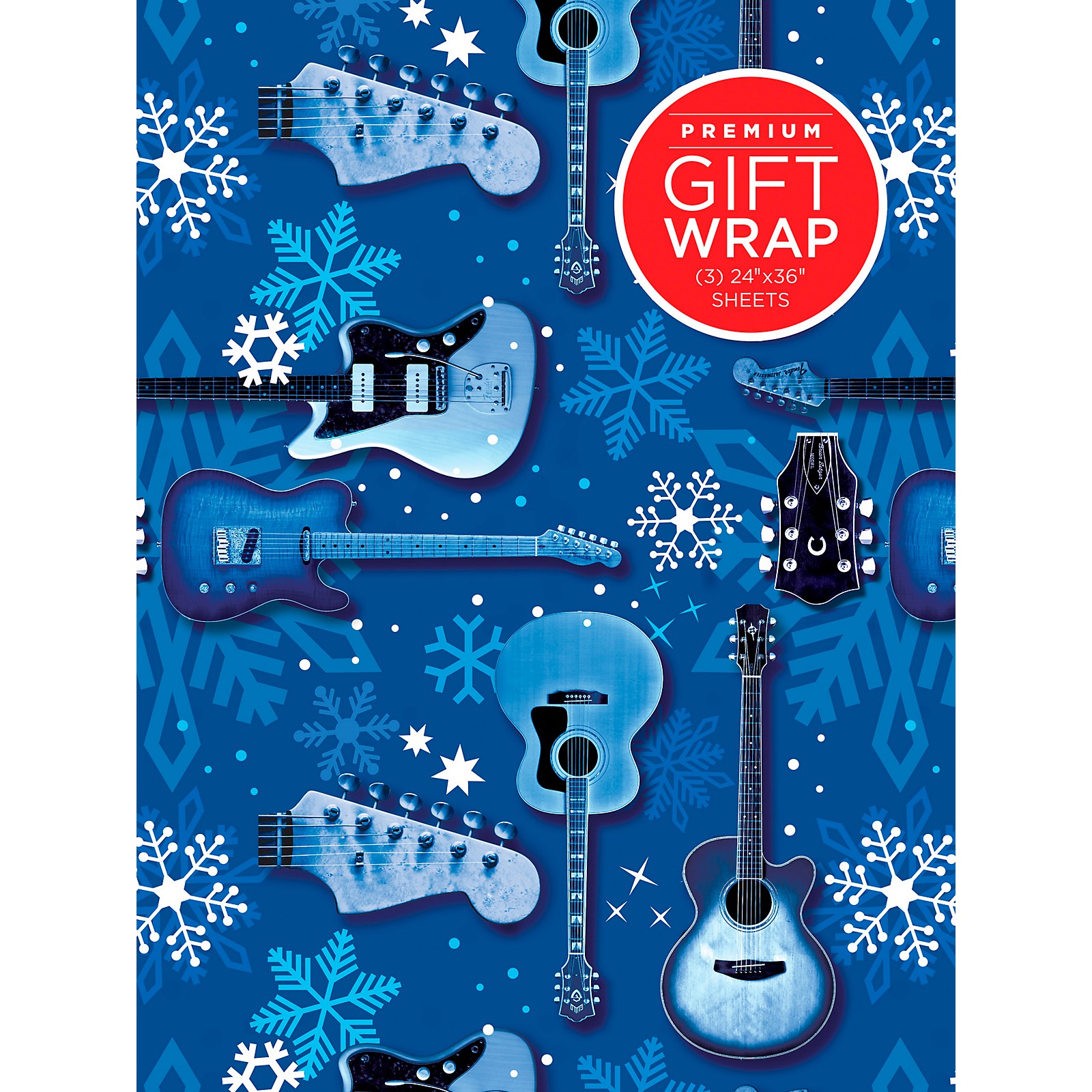 Clearance Hal Leonard Red And White Guitar Premium Gift Wrapping Paper