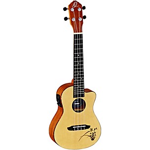 Ortega Bonfire RU5CE Concert Acoustic-Electric Ukulele with Cutaway