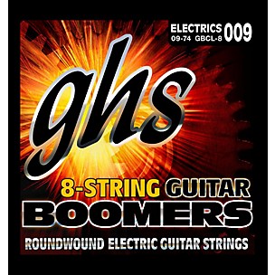 GHS Boomer 8 String Custom Light Electric Guitar Set (9-74)