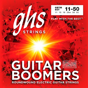 GHS Boomer Electric Guitar Strings Medium (11-50) with (28-D) and (38-A)