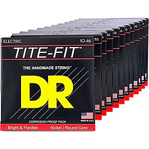 DR Strings Box of TITE-FIT Nickel Plated Electric Guitar Strings 12 Pack