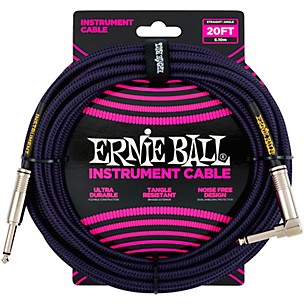 Ernie Ball Braided Straight to Angle Instrument Cable