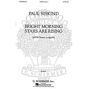 G. Schirmer Bright Morning Stars are Rising (SSATBB a cappella) SSATTB A Cappella composed by Traditional