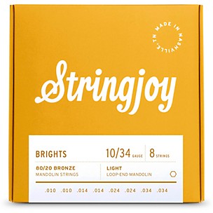 Stringjoy Brights 80/20 Bronze (10-34) Mandolin Strings