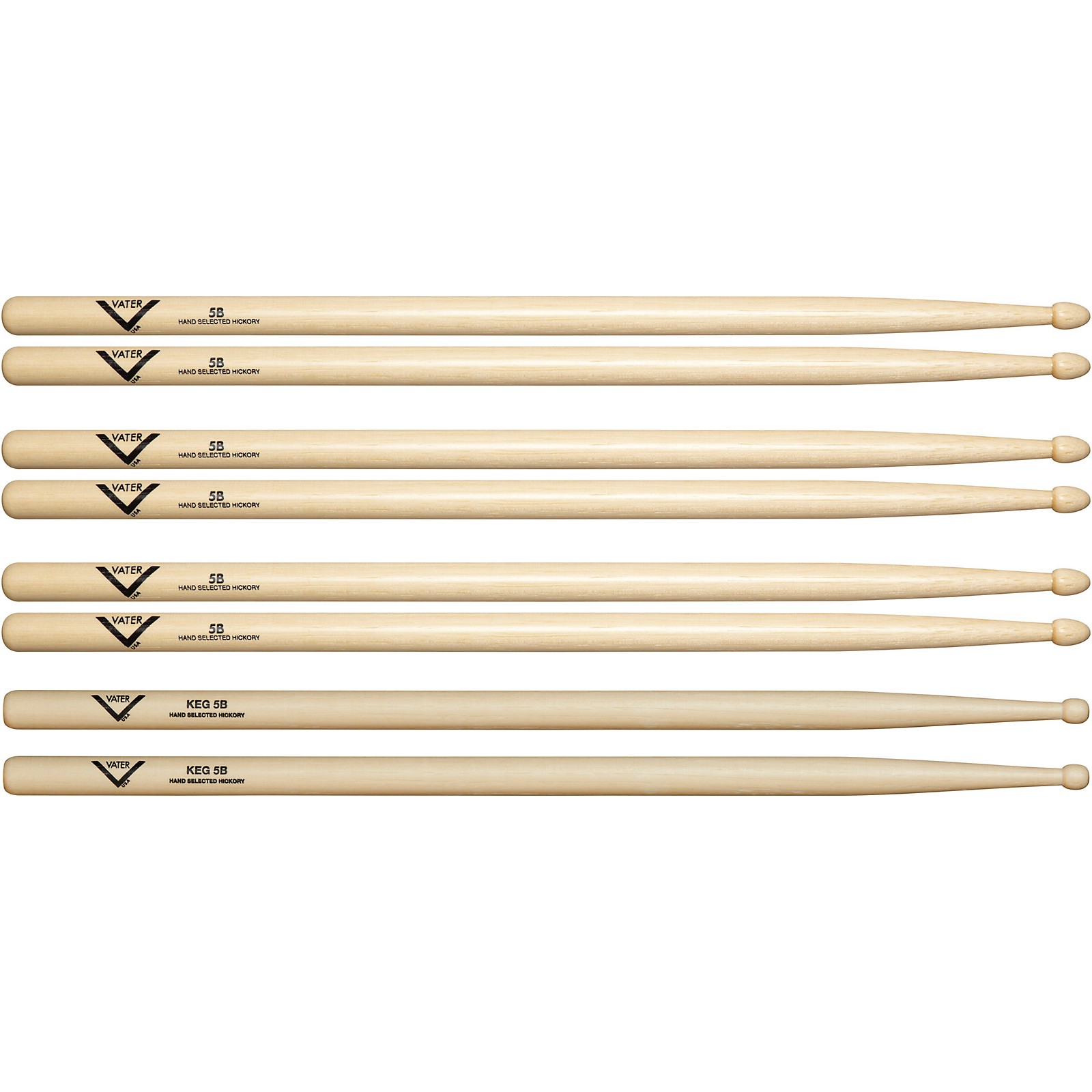 Vater VHK5AW American Hickory Keg 5A Bubenické paličky - Muziker