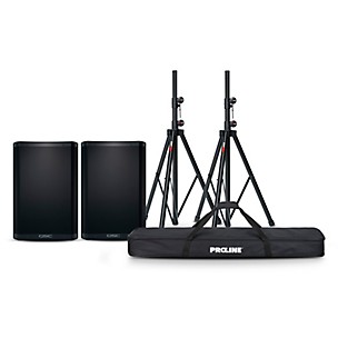 QSC CB10 10" 440W Battery-Powered Portable Loudspeaker Pair With Stands