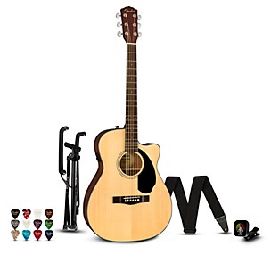 Fender CC-60SCE Concert Acoustic-Electric Guitar Pack -
