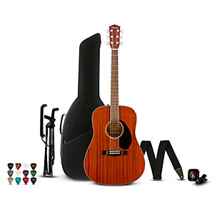 Fender CD-60S All-Mahogany Acoustic Guitar Pack