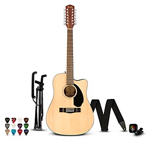 Fender CD-60SCE Dreadnought 12-String Acoustic-Electric Guitar Pack