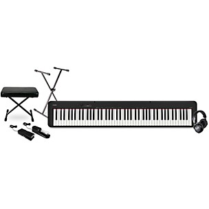 Casio CDP-S110 Compact Digital Piano with Warm Audio WA-CAB Headphone Package (Pedals/Bench/Stand Included)