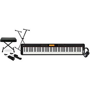 Casio CDP-S360 Compact Digital Piano With Warm Audio WA-CAB Headphone Package (Pedals/Bench/Stand Included) -