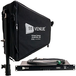 RF Venue COMB4CPB COMBINE4 IEM Transmitter Combiner & CP Beam Antenna with 25' RG8X Coaxial Cable