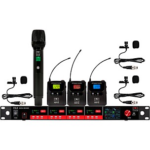Galaxy Audio CSL4-HVVVM 4-Channel Digital UHF Wireless Microphone System -
