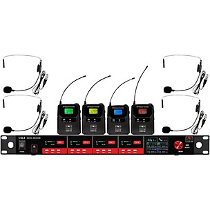 Galaxy Audio CSL4-SSSSM 4-Channel Digital UHF Wireless Microphone System -