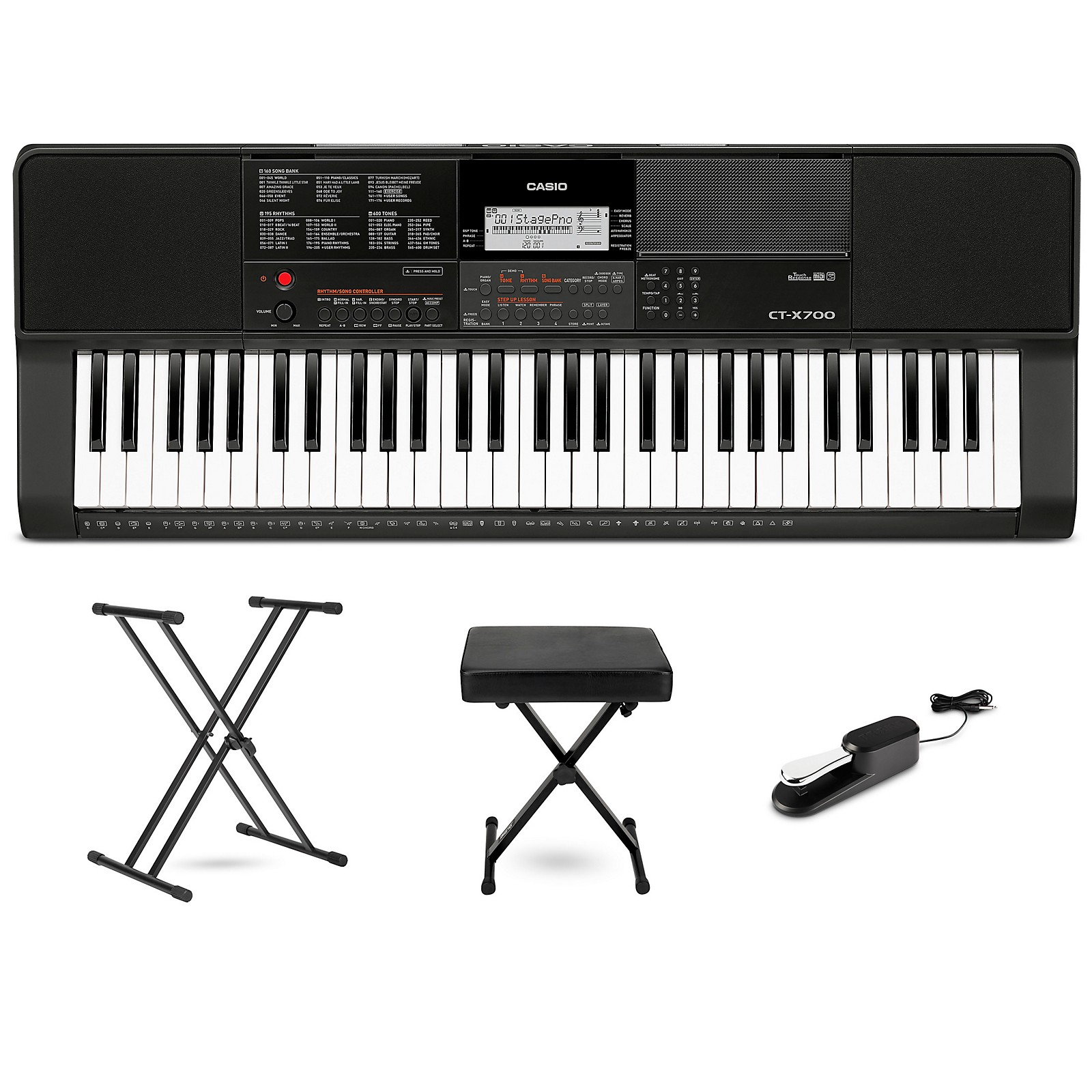 Casio CT-X700 61-Key Arranger Essentials Bundle | Music & Arts