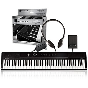 Williams Cadence Digital Piano w/ Power Supply, Sustain Pedal, and Headphones