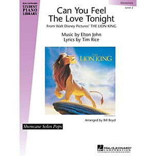 Hal Leonard Can You Feel the Love Tonight Piano Library Series by Tim Rice (Level Elem)