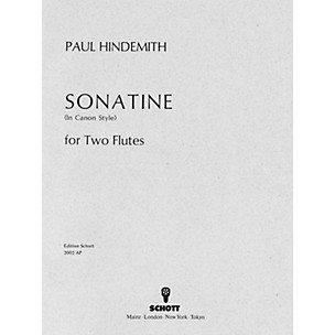 Schott Canonic Sonatina, Op. 31, No. 3 (1923) (Performance Score) Schott Series Composed by Paul Hindemith