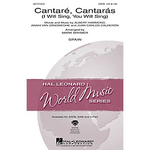 Hal Leonard Cantare, Cantaras (I Will Sing, You Will Sing) 2-Part Arranged by Mark Brymer
