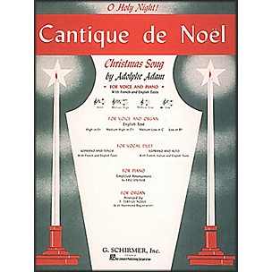G. Schirmer Cantique De Noel (O Holy Night) In B Flat for Low Voice By Adam / Deis
