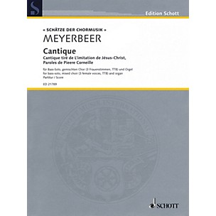 Schott Cantique Score Composed by Giacomo Meyerbeer