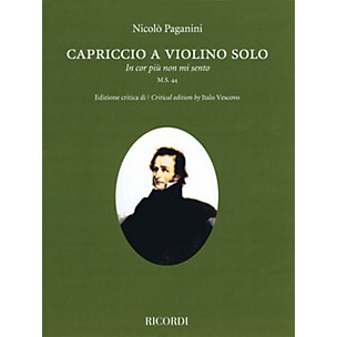 Ricordi Capriccio (In cor piu non mi sento) M.S. 44 Violin Solo