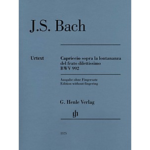 G. Henle Verlag Capriccio sopra la lontananza, BWV 992 Henle Music Softcover by Bach Edited by Georg von Dadelsen