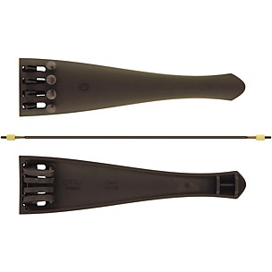 Otto Musica Carbon Composite Cello Tailpiece with Four Built-In Fine Tuners and Braided Steel Tailgut