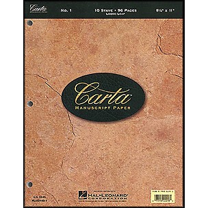 Hal Leonard Carta Manuscript Paper # 1 - Looseleaf, 8.5 X 11, 96 Pages, 10 Stave