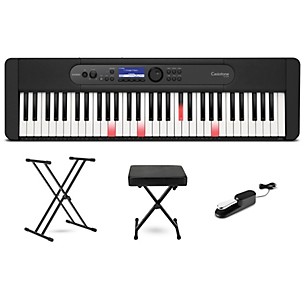 Casio Casiotone LK-S450 61-Key Portable Keyboard Essentials Bundle