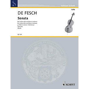 Hal Leonard Cello Bibliothek Sonata For Violoncello Opus 8/5 G Minor Schott Series