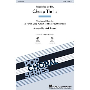 Hal Leonard Cheap Thrills SATB by Sia arranged by Mark Brymer