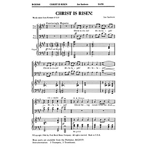 Fred Bock Music Christ Is Risen! 2-Part any combination Composed by Jan Sanborn