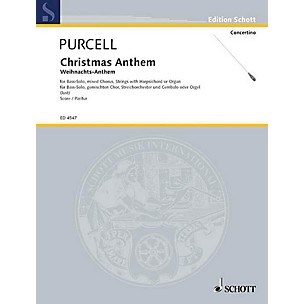 Schott Christmas Anthem (Full Score) Composed by Henry Purcell
