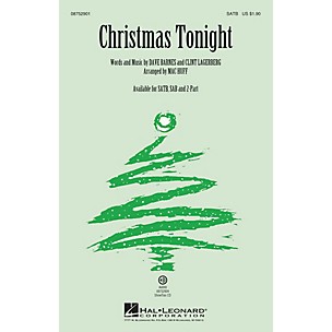 Hal Leonard Christmas Tonight SAB by Dave Barnes Arranged by Mac Huff