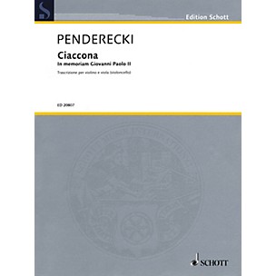 Schott Music Ciaccona String Series Softcover