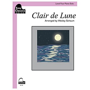 Schaum Clair de Lune Educational Piano Book by Claude Debussy (Level 4)