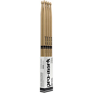 Promark Classic Forward Hickory Oval Wood Tip Drum Sticks 4-Pack -