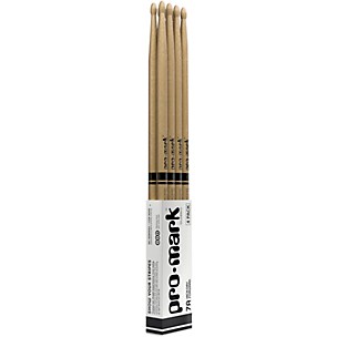 Promark Classic Forward Hickory Oval Wood Tip Drum Sticks 4-Pack